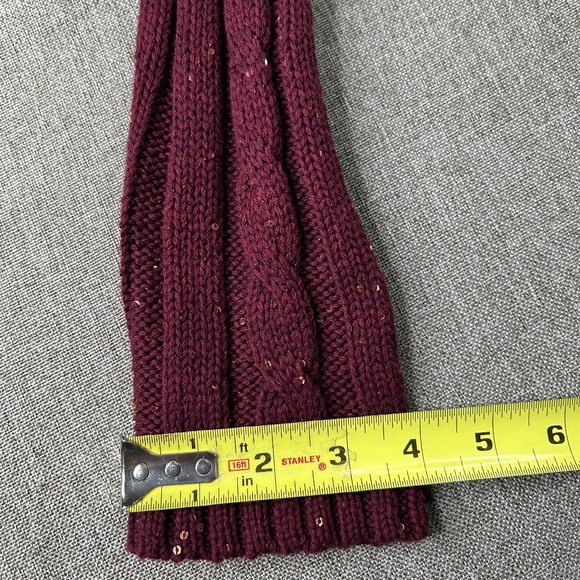 Cremieux Sweater Top Women's Small Round Neck Maroon w/ Gold Sequins NWT - Picture 10 of 13